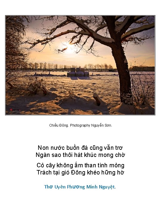 Chiều Đông. Photography Nguyễn Sơn. Non nước buồn đá cũng vẫn trơ Ngàn sao