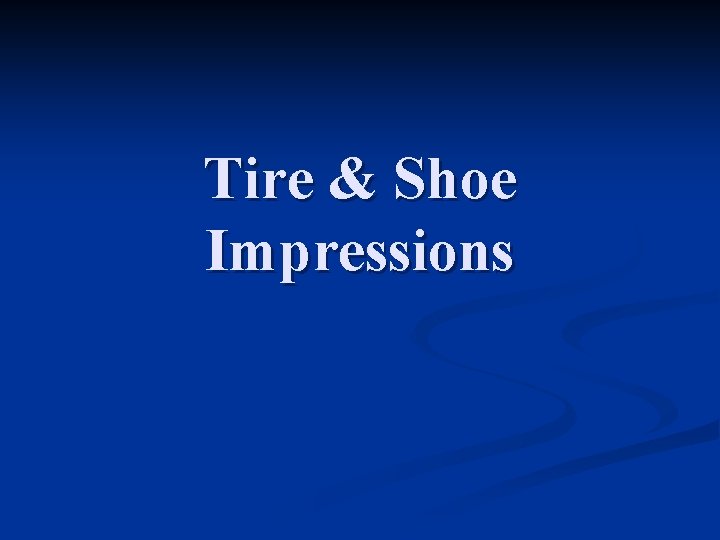 Tire & Shoe Impressions 