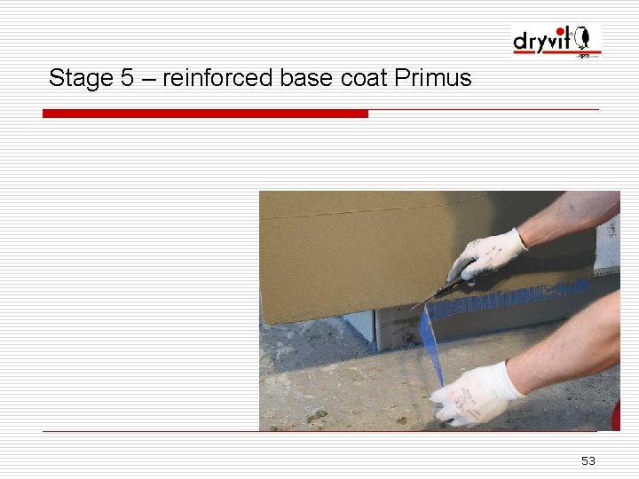 Stage 5 – reinforced base coat Primus 53 