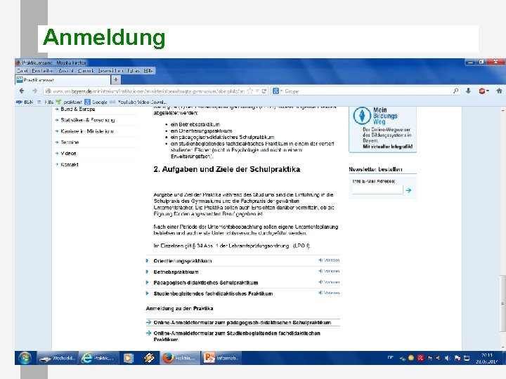 Anmeldung Anmeldung
