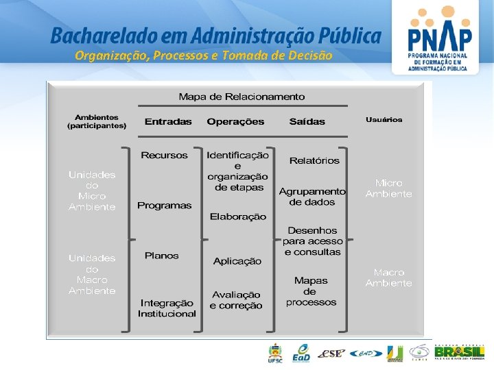 Organização, Processos e Tomada de Decisão 