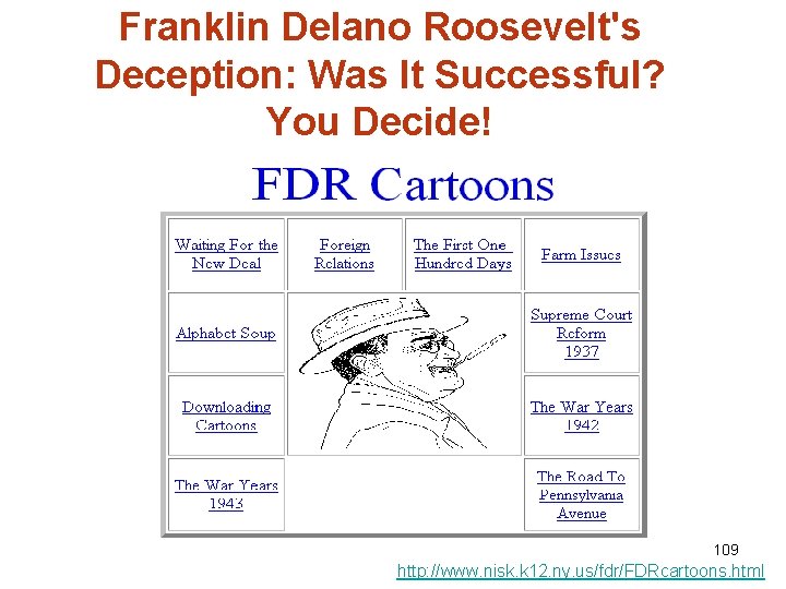Franklin Delano Roosevelt's Deception: Was It Successful? You Decide! 109 http: //www. nisk. k Franklin Delano Roosevelt's Deception: Was It Successful? You Decide! 109 http: //www. nisk. k