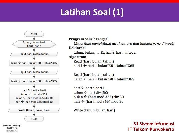 Latihan Soal (1) S 1 Sistem Informasi IT Telkom Purwokerto 