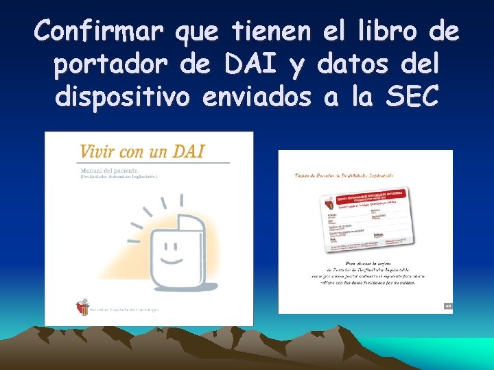 Confirmar que tienen el libro de portador de DAI y datos del dispositivo enviados