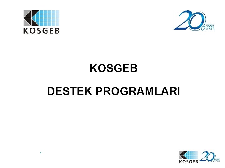 KOSGEB DESTEK PROGRAMLARI 1 