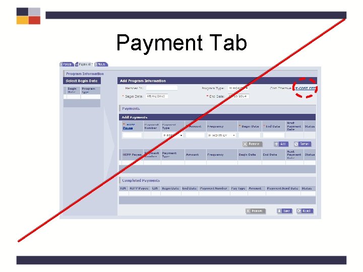 Payment Tab Payment Tab