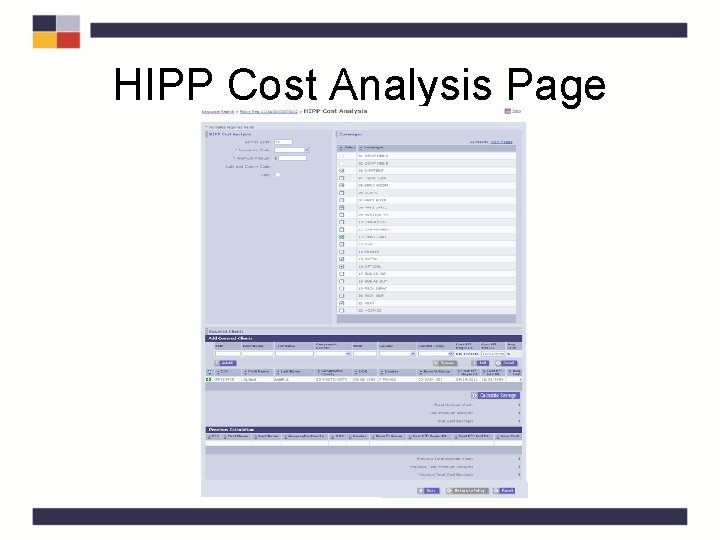HIPP Cost Analysis Page HIPP Cost Analysis Page