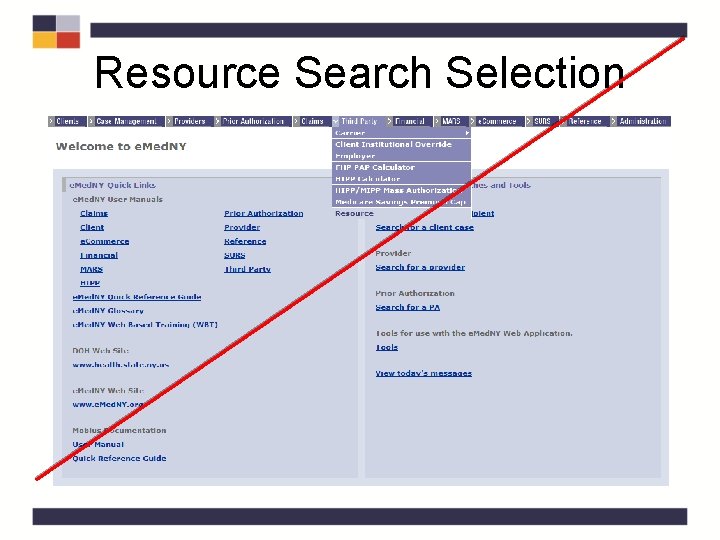 Resource Search Selection Resource Search Selection