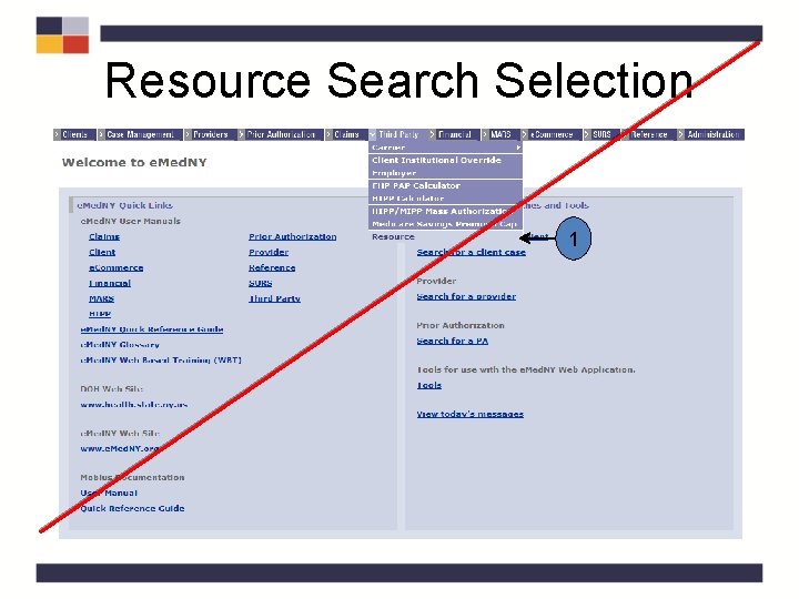 Resource Search Selection 1 Resource Search Selection 1