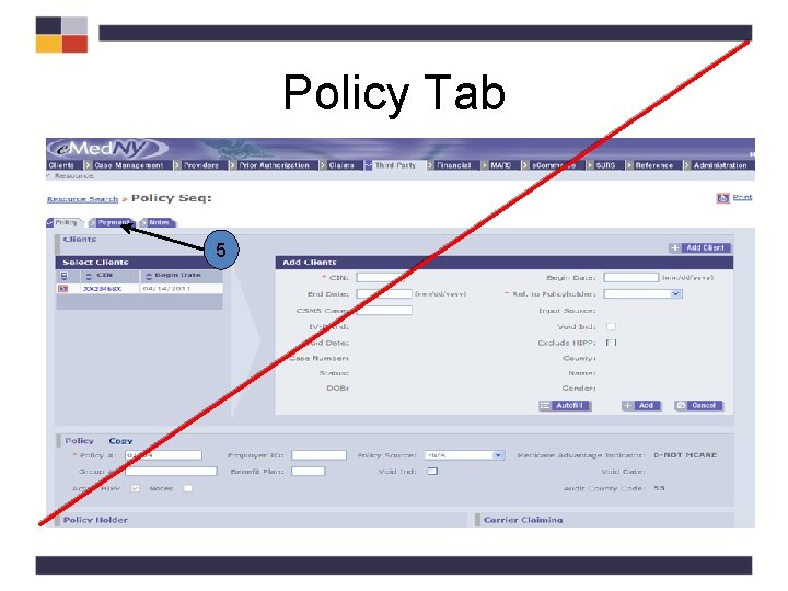 Policy Tab 5 Policy Tab 5