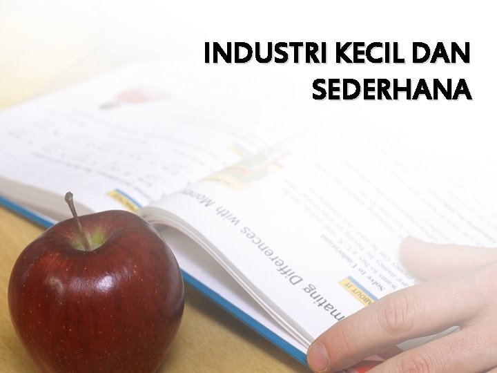 INDUSTRI KECIL DAN SEDERHANA 