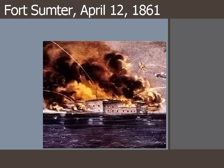 Fort Sumter, April 12, 1861 