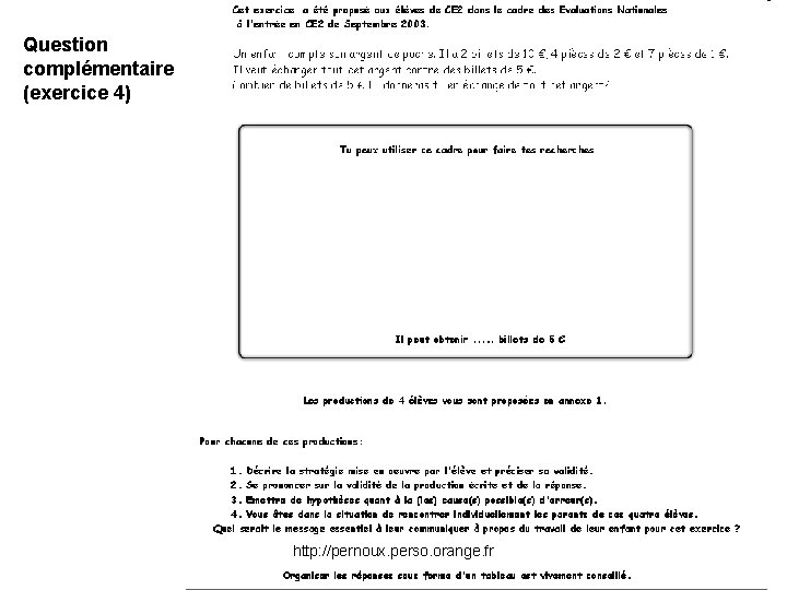 Question complémentaire (exercice 4) http: //pernoux. perso. orange. fr 