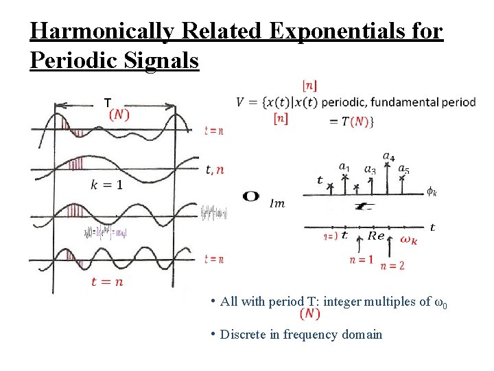 Harmonically Related Exponentials for Periodic Signals T • All with period T: integer multiples