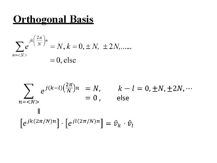 Orthogonal Basis 