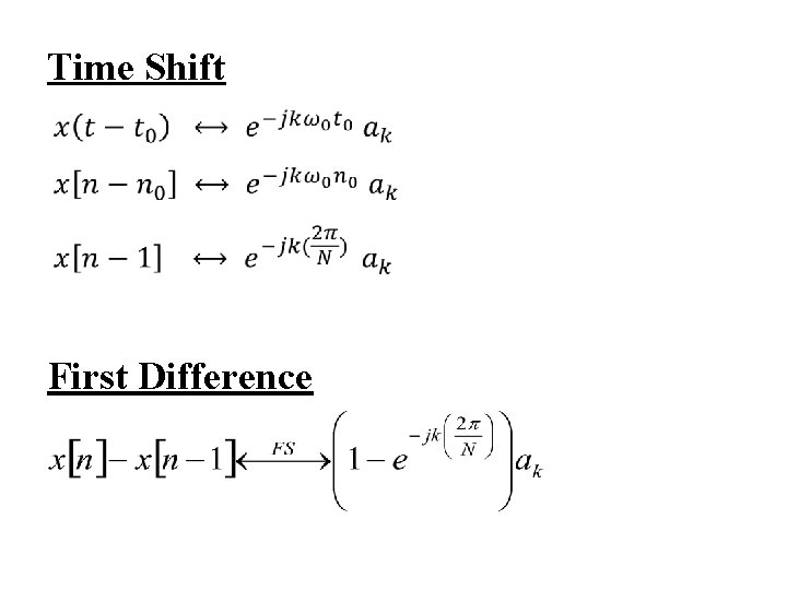 Time Shift First Difference 