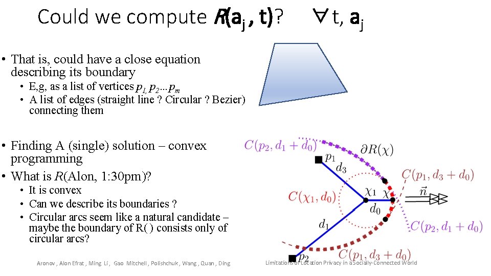 Could we compute R(aj , t)? ∀t, aj • That is, could have a