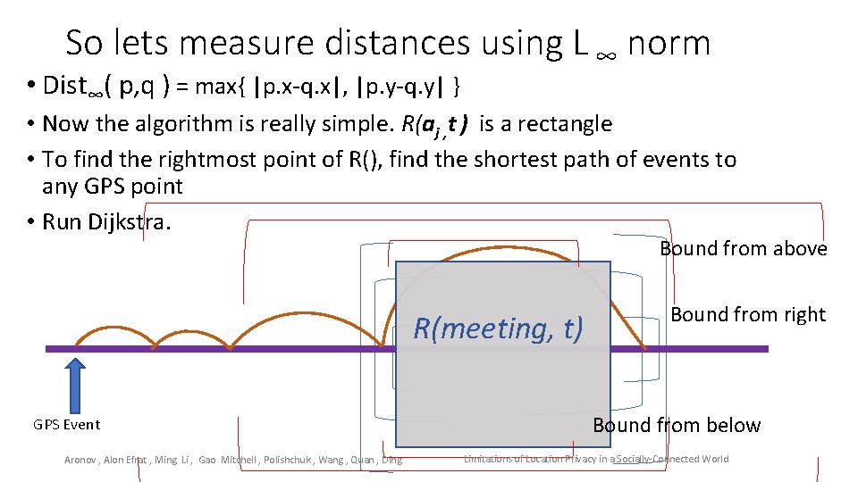 So lets measure distances using L ∞ norm • Dist∞( p, q ) =