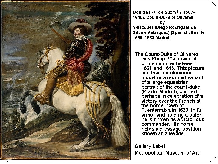 Don Gaspar de Guzmán (1587– 1645), Count-Duke of Olivares by Velázquez (Diego Rodríguez de