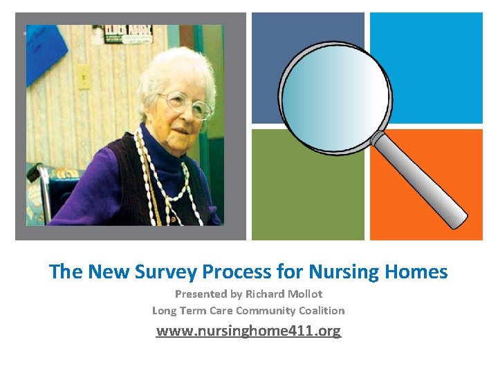 + The New Survey Process for Nursing Homes Presented by Richard Mollot Long Term