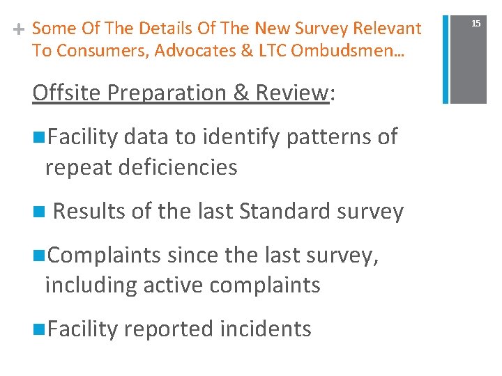 + Some Of The Details Of The New Survey Relevant To Consumers, Advocates &