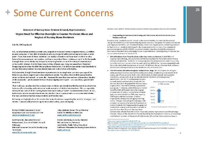 + Some Current Concerns 28 