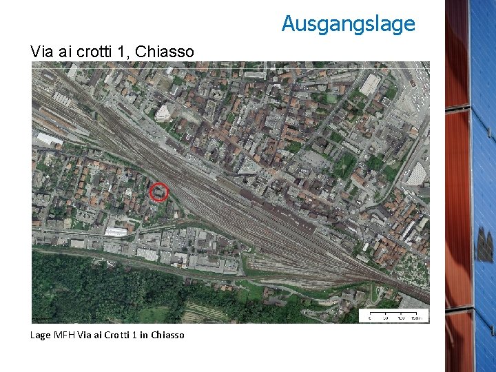 Ausgangslage Via ai crotti 1, Chiasso Lage MFH Via ai Crotti 1 in Chiasso