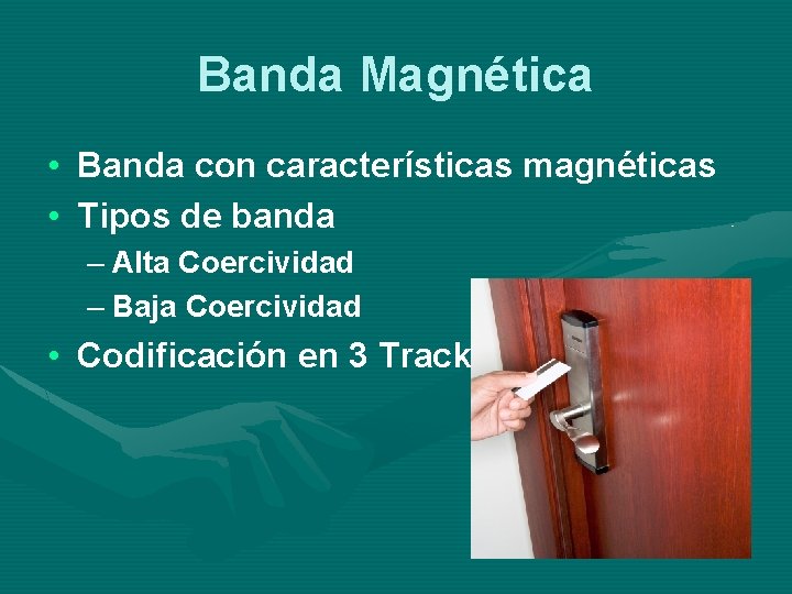 Banda Magnética • Banda con características magnéticas • Tipos de banda – Alta Coercividad