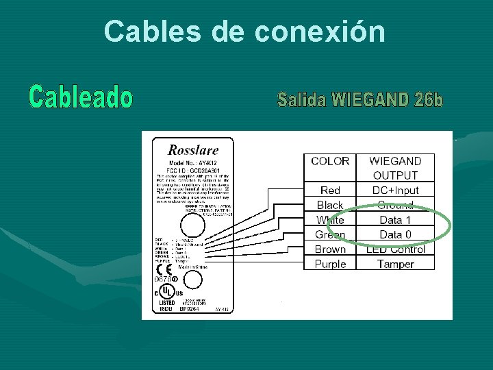 Cables de conexión 