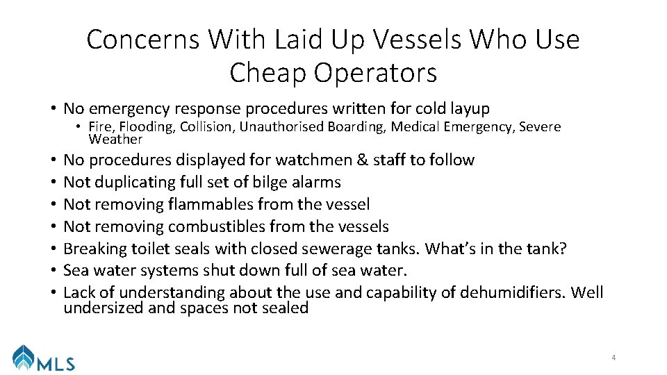 Technical Issues with Reactivation of Vessels My Background