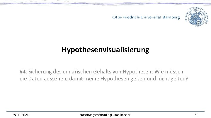 Hypothesenvisualisierung #4: Sicherung des empirischen Gehalts von Hypothesen: Wie müssen die Daten aussehen, damit