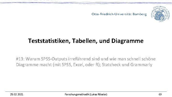 Teststatistiken, Tabellen, und Diagramme #13: Warum SPSS-Outputs irreführend sind und wie man schnell schöne