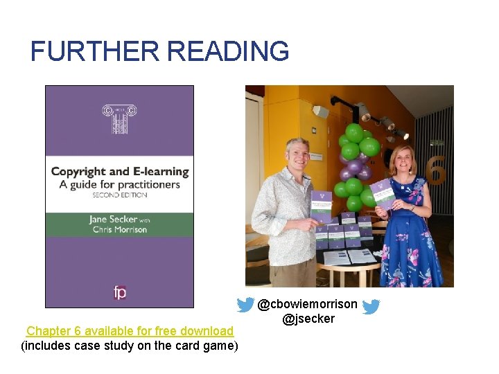 FURTHER READING Chapter 6 available for free download (includes case study on the card FURTHER READING Chapter 6 available for free download (includes case study on the card
