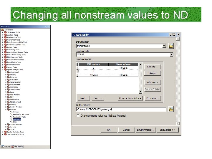 Changing all nonstream values to ND 