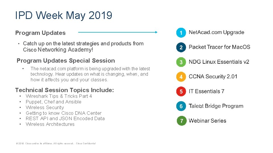 IPD Week May 2019 Program Updates • Catch up on the latest strategies and