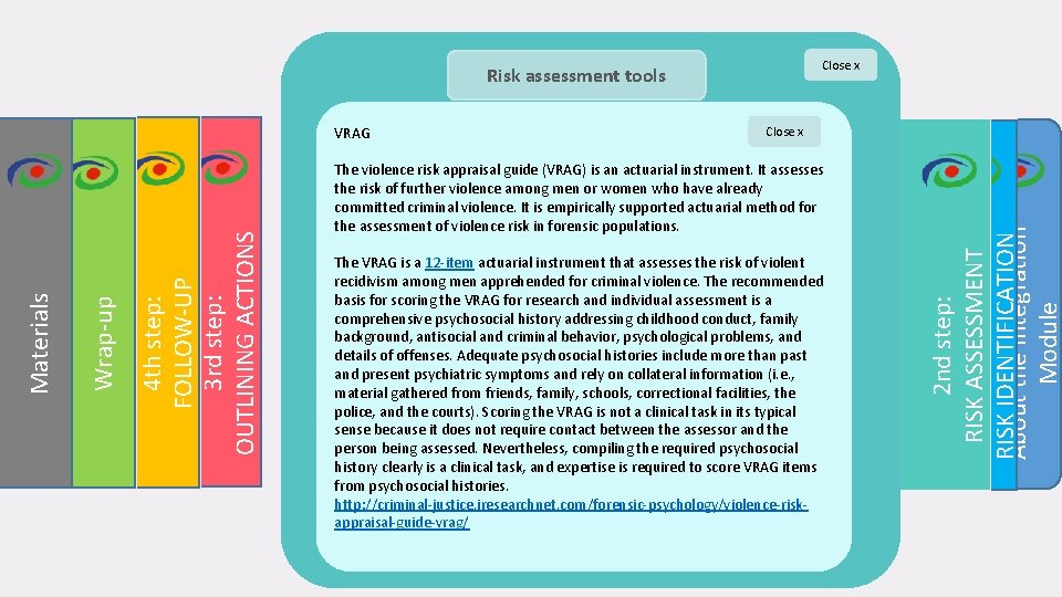 Close x Risk assessment tools INTEGRATION MODULE FOR DOMESTIC VIOLENCE RISK ASSESSMENT AND CASE