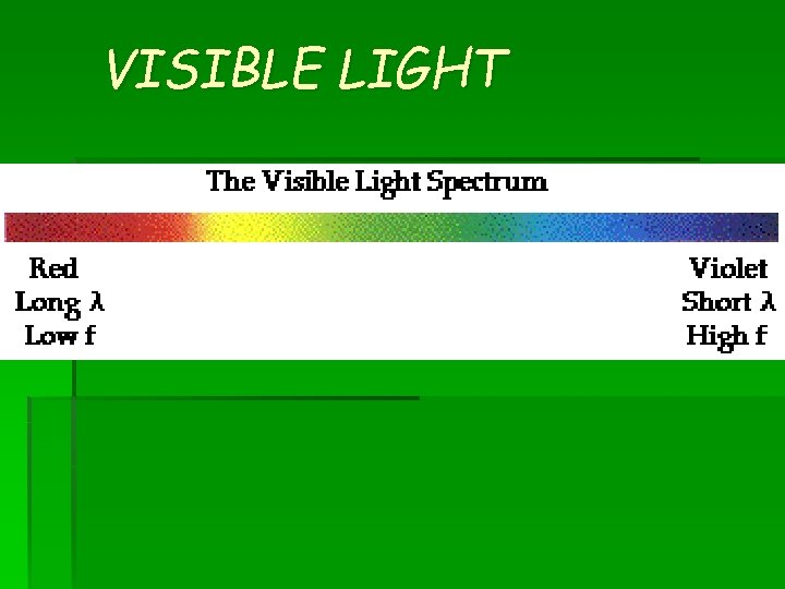 VISIBLE LIGHT 