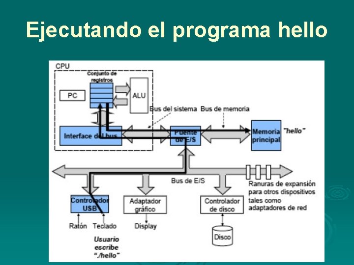 Ejecutando el programa hello Ejecutando el programa hello