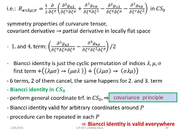  - 6 terms, 2 of them cancel, the same happens for 2. and