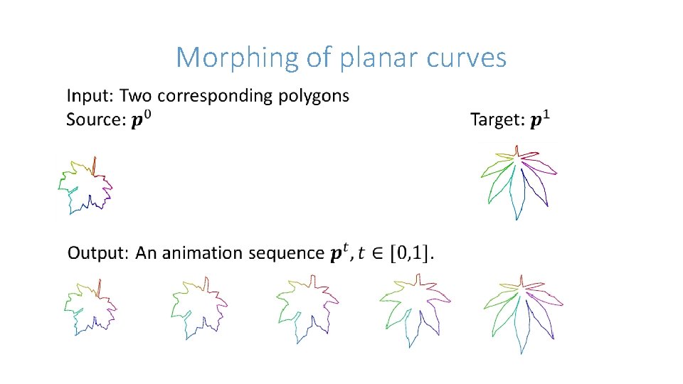 Morphing of planar curves 