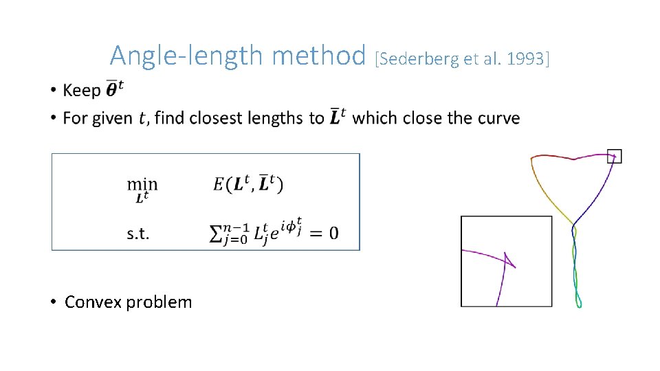 Angle-length method [Sederberg et al. 1993] • • Convex problem 