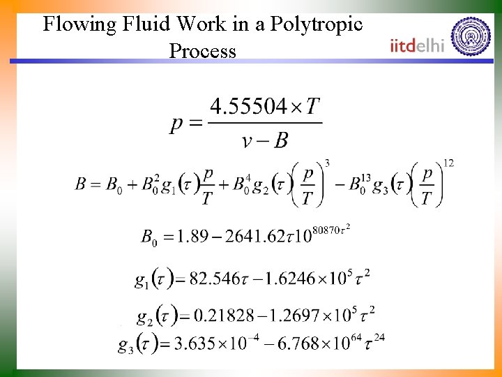 Flowing Fluid Work in a Polytropic Process 