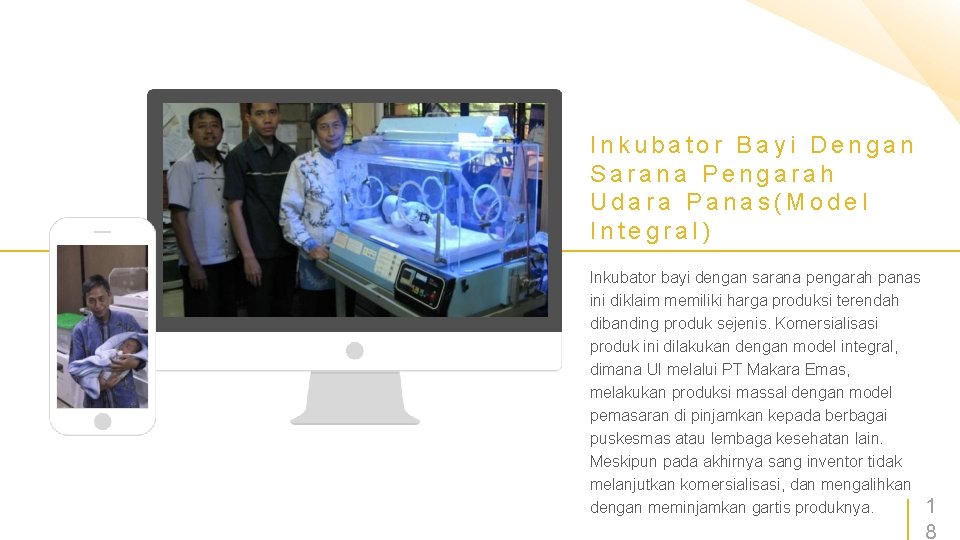 Inkubator Bayi Dengan Sarana Pengarah Udara Panas(Model Integral) Inkubator bayi dengan sarana pengarah panas