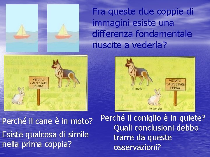 Fra queste due coppie di immagini esiste una differenza fondamentale riuscite a vederla? Perché