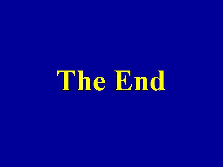 The End 