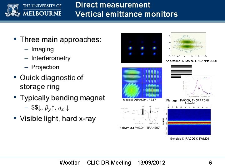Direct measurement Vertical emittance monitors • Andersson, NIMA 591, 437 -446 2008 Masaki DIPAC