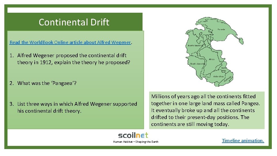 Continental Drift Read the World. Book Online article about Alfred Wegener. 1. Alfred Wegener