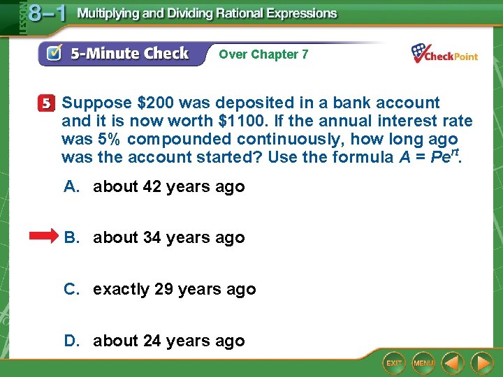 Over Chapter 7 Suppose $200 was deposited in a bank account and it is Over Chapter 7 Suppose $200 was deposited in a bank account and it is