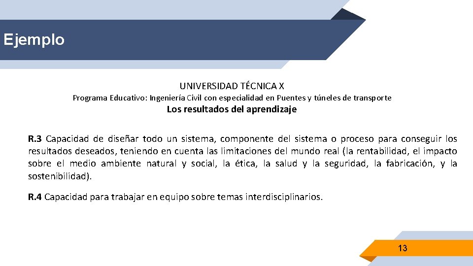 Ejemplo UNIVERSIDAD TÉCNICA X Programa Educativo: Ingeniería Civil con especialidad en Puentes y túneles