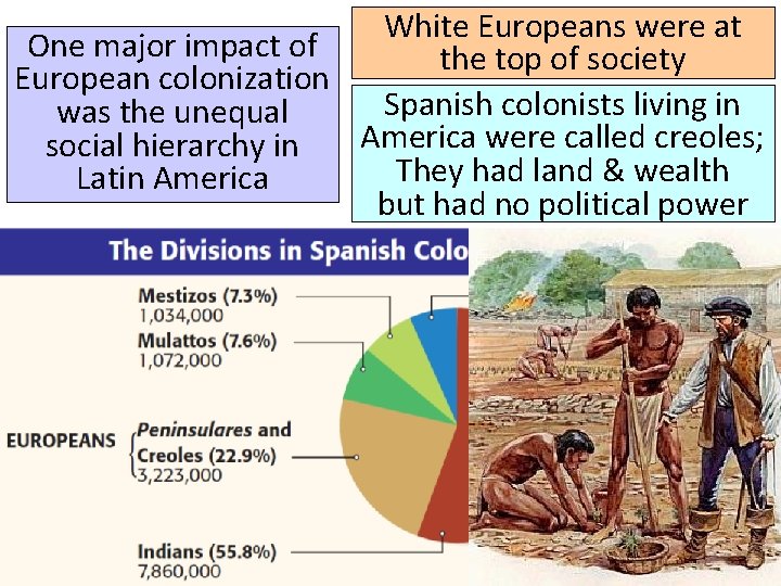 White Europeans were at One major impact of Title the top of society European